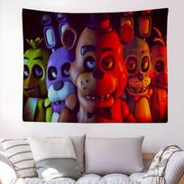 Classic Fnaf Game Anime Colorful Tapestry Wall Hanging Cheap Hippie Wall Hanging Bohemian Tapestries Mandala Wall Hanging Sheets 74x94cm(29x37in) red