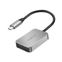 Card reader, USB-C 3.2 Gen1, SD/microSD cards sidabras