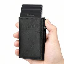 RFID Apsauga nuo vagysčių Šepetėlis Vyriška piniginė Kortelių dėklas Kortelių laikiklis Brown įvairiaspalvis