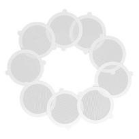 50 vnt. Dušo latako plaukų surinkėjas Stiklo pluošto Praktiškas Patogus Tankus tinklelis Dušo plaukų surinkėjas 11 cm skersmens, 3 mm tinklelis white