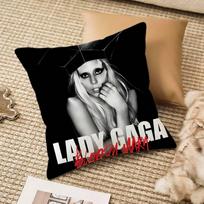 Muzikantė Dainininkė L-Lady Gaga-MT MAYHEM Pagalvės užvalkalas Jaukus Sofos-lovos Šilkinis elegantiškas Nematomas užtrauktukas Dekoratyvinis pagalvės užvalkalas 12x12Inch black