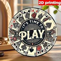 Vintage Poker Metal Tin Sign Man Cave Bar Garage Wall Decor 20x20 įvairiaspalvis