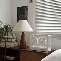 Textured Bedside Table Lamp white