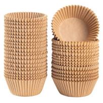 1000 vnt Muffin Cup Riebalams atsparus keksiukų įdėklai Nelipnus aukštai temperatūrai atsparus desertinis kepimo puodelis virtuvei 6 cm ruda