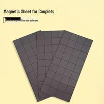 36-Piece No-Cut Magnetic Stickers with Traceless Self-Adhesive Backing - Fu Character Couplets gray