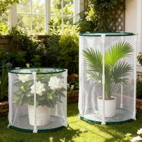 Caterpillar Habitat Heavy Duty Outdoor Zipper Cage Terrarium Butterfly Habitat Protection Guard for Garden Yard Patio Balcony S black