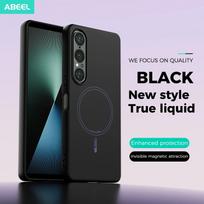 Silicone Magnetic Phone Case for Sony Xperia 1 VII VI 5VI 10V 2025 Liquid Comfortable Feel Built Flocking Protect Cover Sony Xperia 5 V juoda
