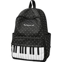 Pianino rašto kuprinė paaugliams, vidurinės mokyklos moksleiviams, miela, universali, mokyklai, kelionėms, knygoms One Size black