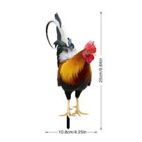 Vištos Statulėlės Akrilinis Gaidys Kiemo Vištelė Lauko Sodo Kuoliukai Gyvūnas Gaidys Sodo Dekoras Verandai Vejos Ornamentas, Gaidžio Kuoliukai - Plokšti Ne 3D Style 1 įvairiaspalvis
