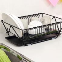 ZISIZ Kitchen Tableware Drying Rack juoda