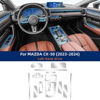MAZDA CX-50 CX50 2024 Lipdukas Apsaugantis nuo įbrėžimų Automobilio Interjero Centrinė Konsolė Medijos Prietaisų Skydelis Navigacija TPU Apsauginė Plėvelė left steering wheel gray