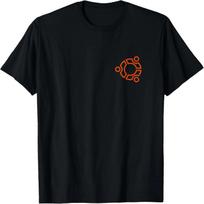 Linux lovers tee with Orange Ubuntu Logo Open Source Os T-Shirt S įvairiaspalvis