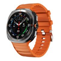 Sportinis silikoninis dirželis Samsung Galaxy Watch Ultra Peakform Juosta Apyrankė Samsung Watch Ultra 47mm Apyrankė Galaxy Watch Ultra oranžinė