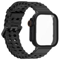 Strap+ Case Compatible for Huawei Watch Fit 4 Pro Fit 4 Fit 3 Strap Breathable Sports Band PC Full Case Screen Protector for Hua Huawei Fit 4 black