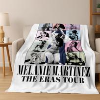 Crybaby M-Melanine Martinez Art Flannel Blanket,Cozy Soft Throw Blanket for Home Bedroom Bed Sofa Picnic Office Cover Gift Kid 75x90cm gray