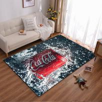 Coca-Cola Red Can Carpet with Splashing Water Design for Living Room Suitable for use as an anti-slip for living room bedroom sofas 40x60cm( 15x23in ) gray