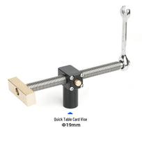 CNC Machined Quick-Release Vise with Brass Locking Tenon and Stainless Steel Ratchet Stop Block