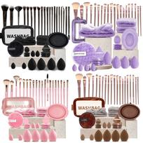 42-Piece Makeup Tool Set, Beauty Blender Makeup Brush Sponge Puff Full Kit 42pc/set rožinė