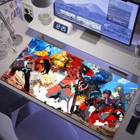 Gurren Lagann Mouse Pad Large Gaming Accessories Mouse Mat Keyboard Mat Desk Pad XXL Computer Mousepad PC Gamer Laptop Mausepad 30cmx60cm(11.8x23.6inch) blue
