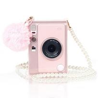 Permatomas rožinis dėklas Apsauginis dangtelis Fujifilm Instax Mini EVO nuotraukų įrangai 40CM Chain white