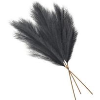 Dirbtinė pampų žolė Boho dekoratyvinė moderni pilka 114 cm 3 vnt. — svetainės aksesuarai, dekoratyvinės šakelės, skandinaviškos dekoracijos, aukštos dirbtinės gėlės, boho interjero dekoras