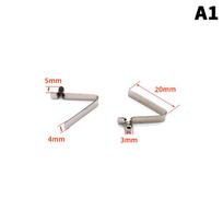 10Pcs V Snapshot Lock The Kayak Paddle Plate Tent Pole Single/Double-Button Flock Telescopic Positioning Spring Clip 3-5Mm white