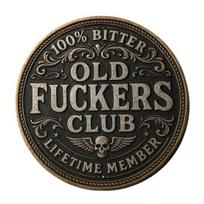Old F*ckers Club Coin Funny Still Kicking Lifetime Member Coin No Rules No Filters Challenge Coin Adults Collectible Retirement 1pc gray