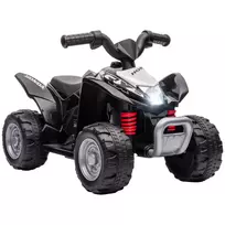 Eektrinis keturratis miniquad vaikams nuo 18 mėnesių, vaikiškas elektrinis keturratis su šviesos diodais ir garso signalu, metalinis, juodas