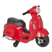 VESPA Vaikiškas elektrinis motociklas 18-36 mėn. 3 km/val. LED šviesa, Garsas PP plastikas- Raudona 66,5 x 38 x 52 cm