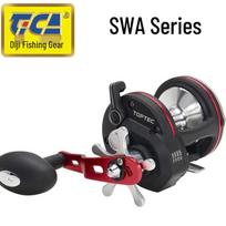 Dijiang SWA Series Baitcasting Reel - 10000 Series, 3+1 Bearings, 6.2 Gear Ratio for Sea Fishing. SWA 10L [Left Hand Reel] gray