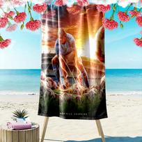 Haaland Spirit Print Beach Towel, Large Soft Quick Dry Towel for Beach Camping Swimming 70cmx140cm(27x55inch)