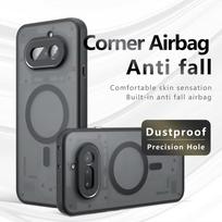 For Nothing Phone 4A Case Skin Friendly Magnetic Matte Frosted Translucent Airbag Non-yellowing Anti-Fingerprint Cover Nothing Phone (4a) gray