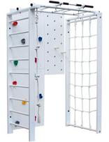Medinis namų sporto kompleksas David, baltas, 233x151x103 cm