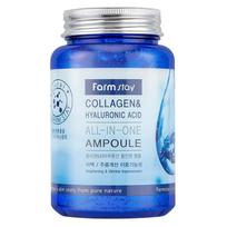 Farmstay Collagen & Hyaluronic Acid All-in-One Ampoule, 250ml, 1 pcs