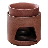 Ceramic Aromas Diffuser for Essential Oil and Wax Melts with Tealight Holder Spoon Home Office Decoration Tea Warmer 1 black