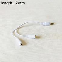 Dual Female Audio Cable Y Splitter Cable 3.5 Mm 1 Male To 2 For Earphone Headset Headphone Mp3 Mp4 Stereo Plug Adapter Jack balta