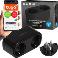 Blow TUYA WiFi-controlled double smart socket, black