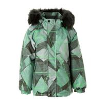 Huppa Berniukų žieminė striukė ANTE, dark green pattern