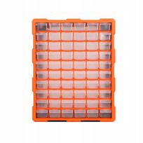 Įrankių dėžutė Rosfix ORG-60PRO – 60 stalčiukų, Tvirtas korpusas, Matmenys 38.5x47x16.2 cm