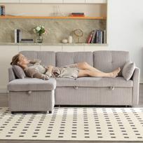 Modulinė sofa-lova, medinis karkasas, 206x108x66 cm, 1 vnt