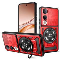 Heavy Duty Armor Case For Vivo V50 Lite 5G V50e Protective Cover Ring Stand Holder Shockproof Capa Shell Fundas vivo V50e raudona