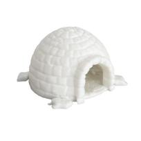 Miniatiūrinė iglu figūrėlė Mini tikroviškas ledo namelio modelis Akvariumo slėptuvė Veisimosi urvas Arktinis iglu Mikro kraštovaizdžio statulėlė akvariumo dekoravimui balta