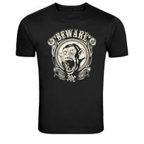 Beware Urban Monkey Angry Ape Graphic T-Shirt S white