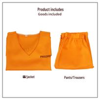 Orange Prison Inmate Halloween Costume - Adult & Child Role Play Outfit S