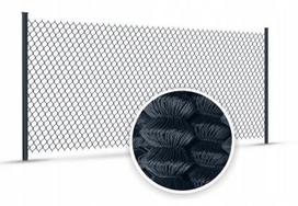 Cinkuotas PVC pintas tvoros tinklas antracitas 1,5x10 m 60x60