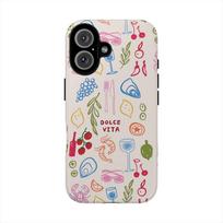 Dolce Vita Phone Case for iPhone 17 16e 16 15 14 13 12 11 X XS XR XSMAX 7 8 Air Pro Max Plus Luxury Double-layer Back Cover iPhone 17 Promax white