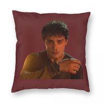Will Byers Noah Schnapp Pillowcase Polyester Linen Velvet Pattern Zip Decor Pillow Case Home Cushion Cover 18 Short plush 18*18(CM)-1Pcs black