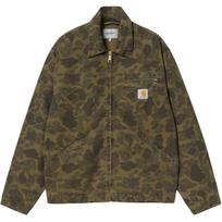 Carhartt WIP FW24 Duck Detroit Striukė Klasikinis Kamufliažas Mygtukai Kvadratinė Etiketė Ilgomis Rankovėmis Detroit Striukė Unisex Striukės Žalia I034281-2MQ-GD M black