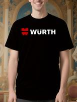 Wurth Graphic Print Cotton Tshirt - Black with Red and Wh... S įvairiaspalvis