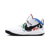 Nike Team Hustle D 9 Low top Basketball Shoes White Blue Red Children Aged 3 7 Years Old CW5816-100 28